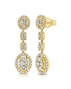 1.28CT DIAMOND ILLUSION DROP EARRINGS
