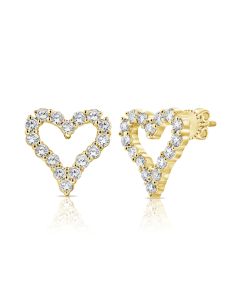 .60CT DIAMOND OPEN HEART STUD EARRINGS