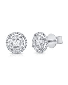 .94CT DIAMOND ILLUSION STUD EARRINGS
