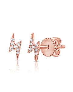 .05CT DIAMOND LIGHTNING BOLT STUD EARRINGS