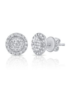 .49CT DIAMOND ILLUSION STUD EARRINGS