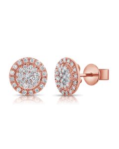 1.35CT DIAMOND ILLUSION STUD EARRINGS