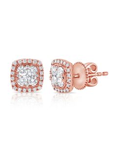 .38CT DIAMOND ILLUSION STUD EARRINGS