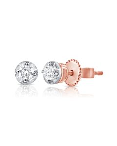 .16CT DIAMOND SOLITAIRE STUD EARRINGS