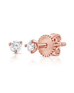 .12CT DIAMOND SOLITAIRE STUD EARRINGS