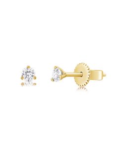 .16CT DIAMOND SOLITAIRE STUD EARRINGS