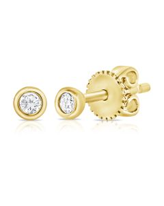 .08CT DIAMOND SOLITAIRE STUD EARRINGS