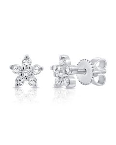 .14CT DIAMOND STAR STUD EARRINGS
