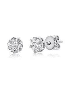 .24CT DIAMOND ILLUSION STUD EARRINGS
