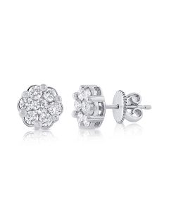 1.00CT DIAMOND ILLUSION STUD EARRINGS