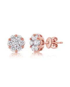 .87CT DIAMOND ILLUSION STUD EARRINGS