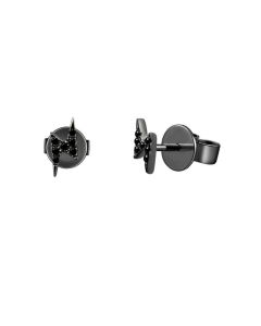 .04CT BLACK DIAMOND LIGHTNING BOLT STUD EARRINGS