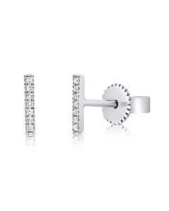 .03CT DIAMOND BAR STUD EARRINGS