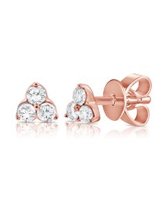 .25CT DIAMOND TRIANGLE STUD EARRINGS