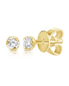 .05CT DIAMOND SOLITAIRE STUD EARRINGS