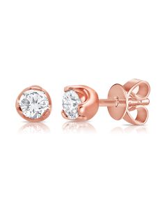 .21CT DIAMOND SOLITAIRE STUD EARRINGS