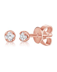 .05CT DIAMOND SOLITAIRE STUD EARRINGS