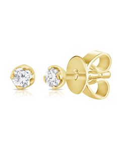 .07CT DIAMOND SOLITAIRE STUD EARRINGS