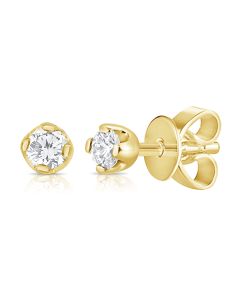 .13CT DIAMOND SOLITAIRE STUD EARRINGS