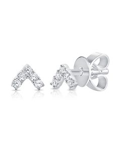 .05CT DIAMOND TRIANGLE STUD EARRINGS