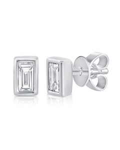 .20CT BAGUETTE DIAMOND SOLITAIRE STUD EARRINGS
