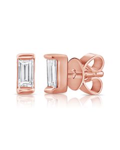 .19CT BAGUETTE DIAMOND SOLITAIRE STUD EARRINGS
