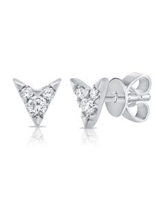 .13CT DIAMOND ARROWHEAD STUD EARRINGS