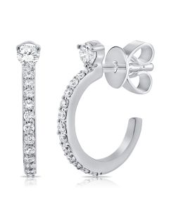 .38CT DIAMOND HUGGIE EARRINGS