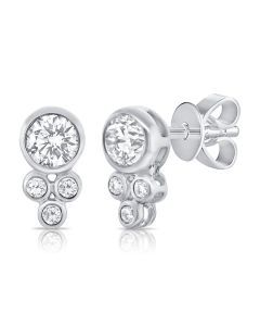 .40CT DIAMOND BEZEL SET STUD EARRINGS