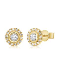 .22CT DIAMOND MIRACLE SETTING STUD EARRINGS