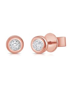 .04CT DIAMOND MIRACLE SETTING STUD EARRINGS
