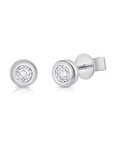 .08CT DIAMOND MIRACLE SETTING STUD EARRINGS
