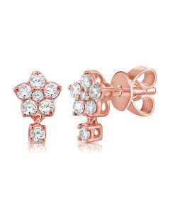 .20CT DIAMOND FLOWER STUD EARRINGS