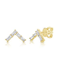 .23CT BAGUETTES AND DIAMOND STUD EARRINGS