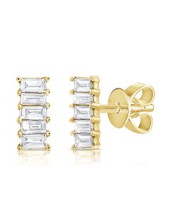 .22CT BAGUETTES DIAMOND STUD EARRINGS