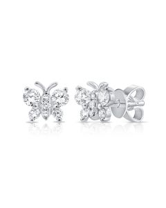 .48CT DIAMOND BUTTERFLY STUD EARRINGS