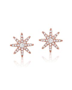 .16CT DIAMOND STARBURST STUD EARRINGS