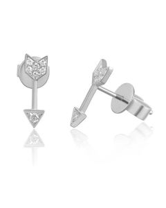 .05CT DIAMOND ARROW STUD EARRINGS