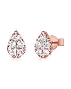 0.45CT DIAMOND PEAR STUD EARRINGS