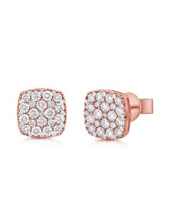0.94CT DIAMOND SQUARE STUD EARRINGS