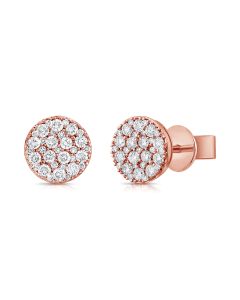 0.50CT DIAMOND CIRCLE STUD EARRINGS