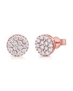 0.94CT DIAMOND CIRCLE STUD EARRINGS