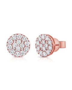2.16CT DIAMOND CIRCLE STUD EARRINGS
