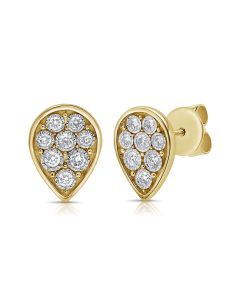 .18CT DIAMOND PEAR MIRACLE SETTING STUD EARRINGS