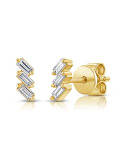 .15CT BAGUETTES DIAMOND STUD EARRINGS