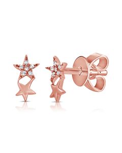 .03CT DIAMOND STAR STUD EARRINGS