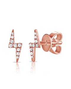 .11CT DIAMOND LIGHTNING BOLT STUD EARRINGS