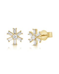 .36CT BAGUETTES AND DIAMOND STUD EARRINGS