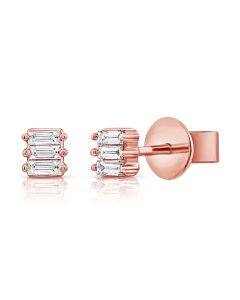 .12CT BAGUETTES DIAMOND STUD EARRINGS