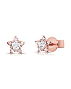 0.08CT DIAMOND STAR STUD EARRINGS